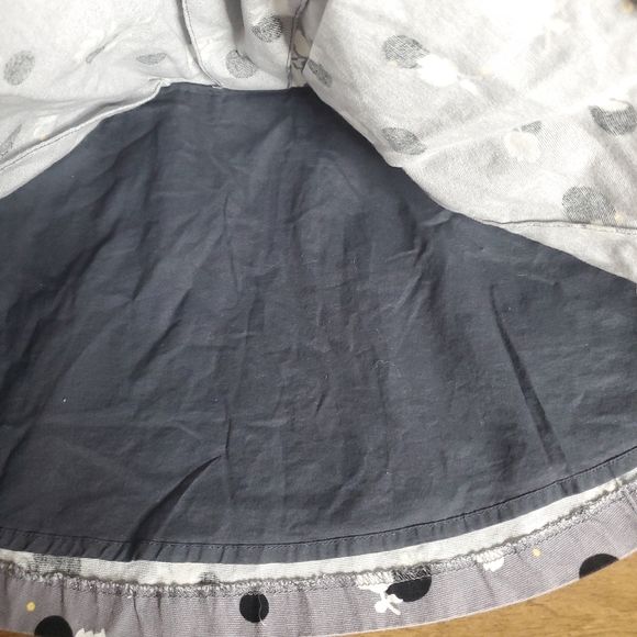 Janie and Jack Girls Skirt Size 5 Floral Polka Dot Pleated Side Zip Gray Casual - Picture 7 of 8